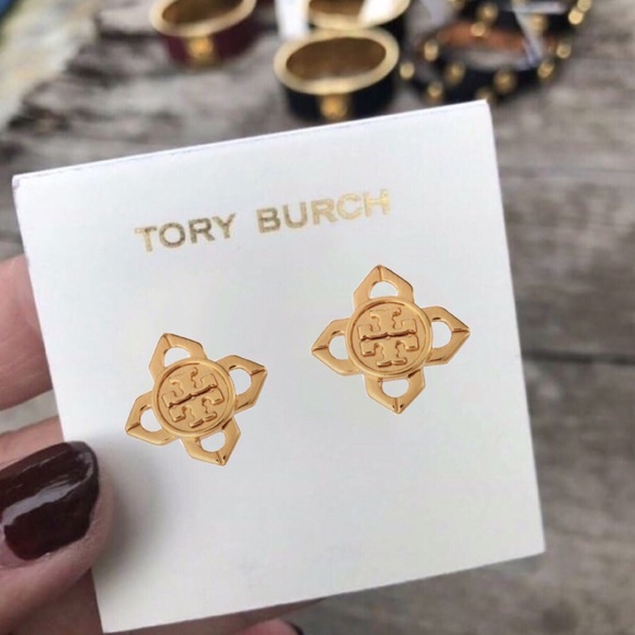 TORY BURCH • Gold Babylon Earrings - Picture 3 of 4
